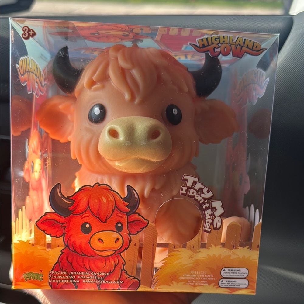 Crazy Fun highland cow bull Squish Toy RMS
